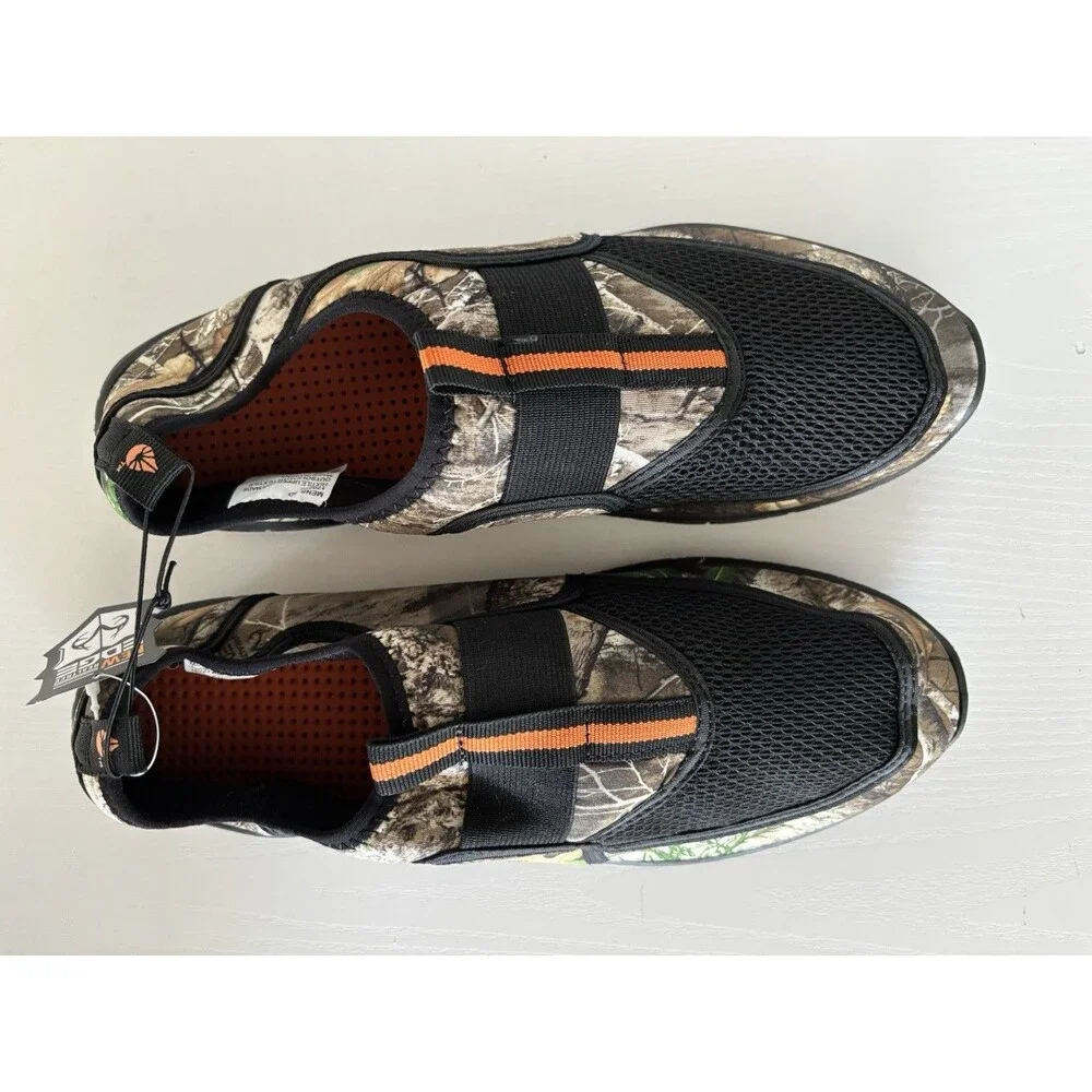 RealTree Slip On Water Shoes Camo Mens 8D Outdoors River Kayaking  New